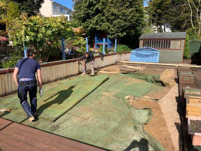 Easi-pet grass installation Paignton